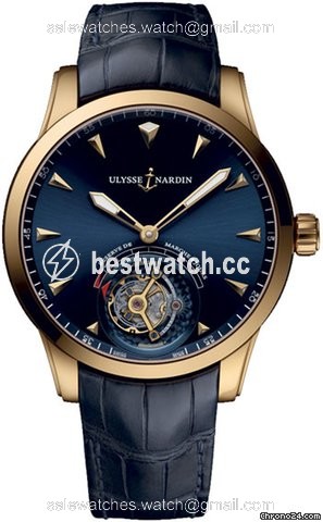 Ulysse Nardin Classic Ulysse Anchor Tourbillon Mens watch Unisex Manual winding Rose gold 1782-133-93