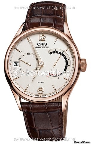 Oris Artelier Calibre 111 Mens watch Unisex Manual winding Rose gold 01 111 7700 6061-Set 1 23 86