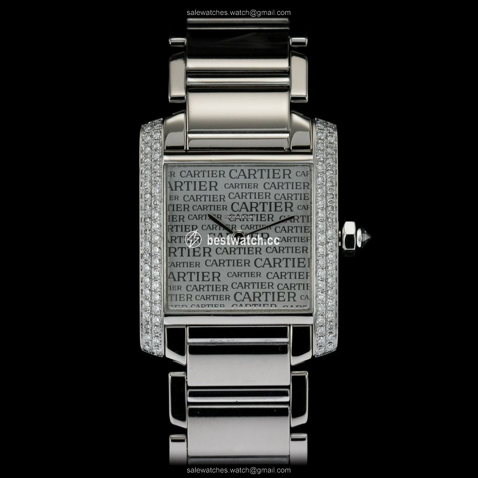 Cartier Tank Francaise Mens watch Unisex Quartz White gold WE101853