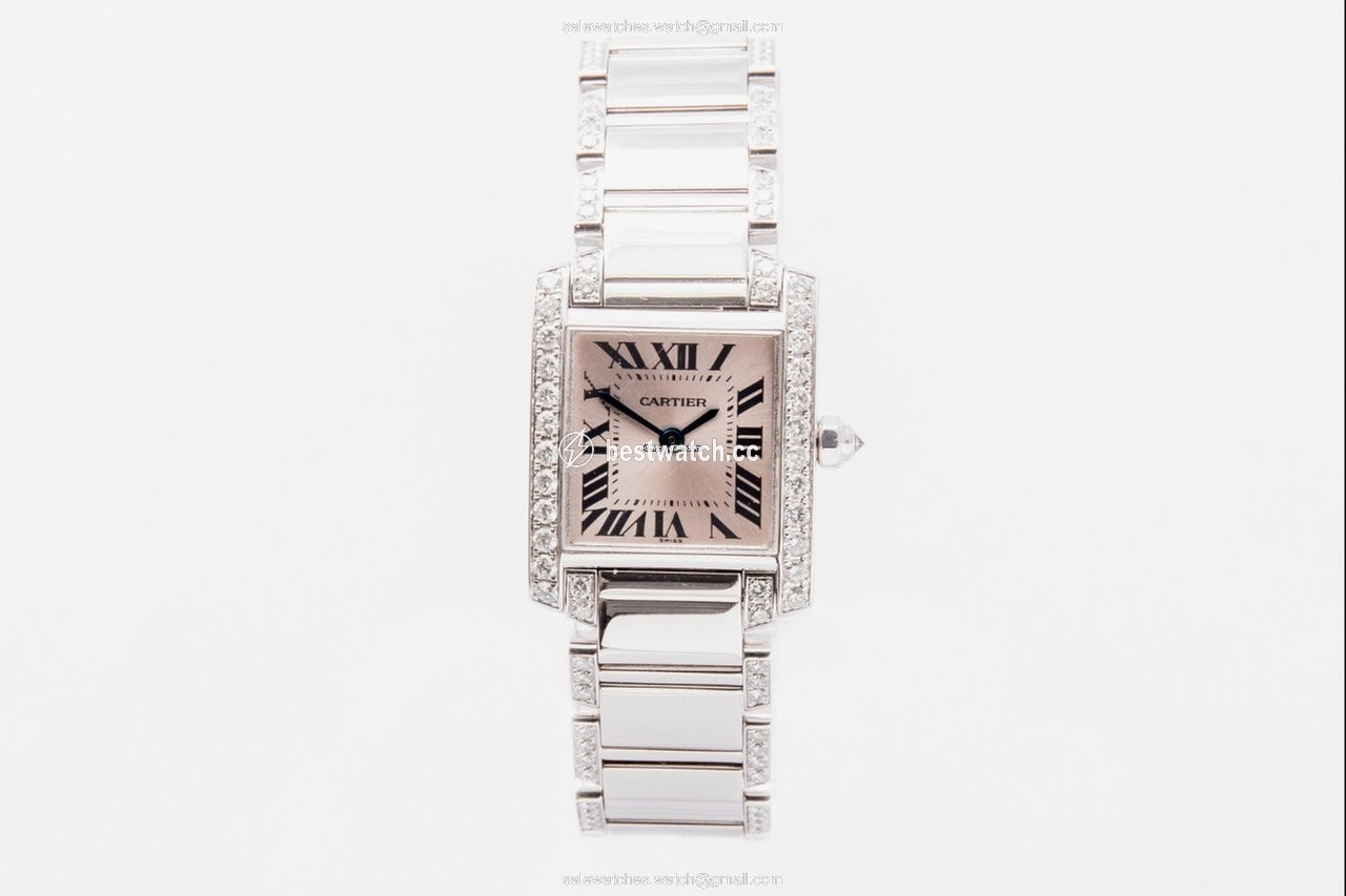 Cartier Tank Francaise Womens watch Quartz White gold WE1002SF